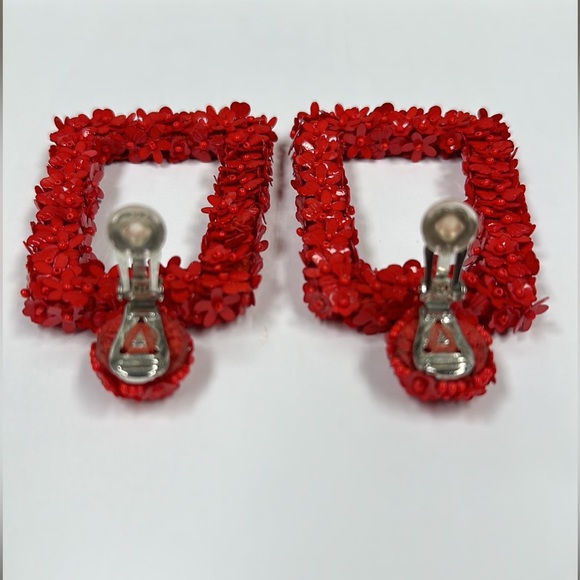 Sachin + Babi Red Fleur Dusk Earrings - Picture 8 of 10